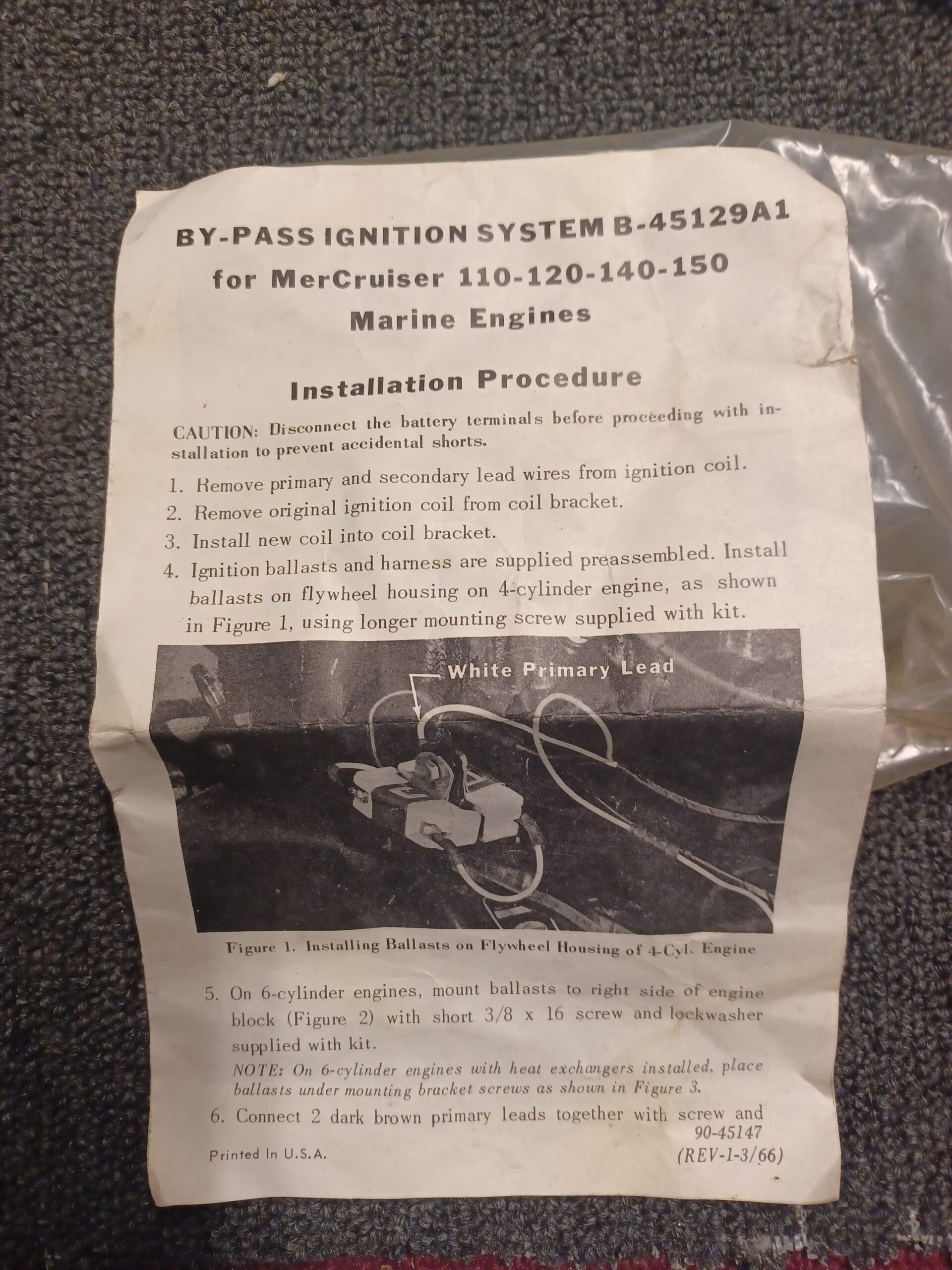 45129A1 Mercury-Mercruiser BY-PASS IGNITION SYSTEM