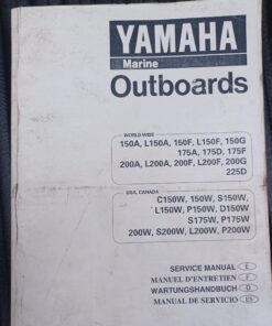 used service manual yamaha 2 stroke v 6 150 hp 225 hp.