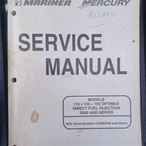 used service manual mercury 115.135.150 optimax/dfi 2000 and newer