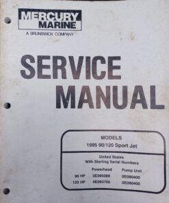 used mercury service manual 90/120 hp sport jet 1995
