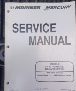 used mercury service manual 75 & 90 hp ( 4 stroke ) 2000 and newer