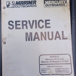 used mercury/mariner service manual 40 ( 4 cyl ) & magnum ( 4 cyl )