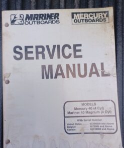 used mercury/mariner service manual 40 ( 4 cyl ) & magnum ( 4 cyl )